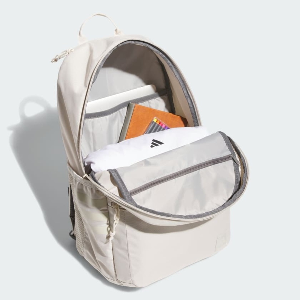 ADIDAS Classic 3S 5 Backpack Gym School Travel Canvas Sand Color Backpack NWT - Picture 2 of 11